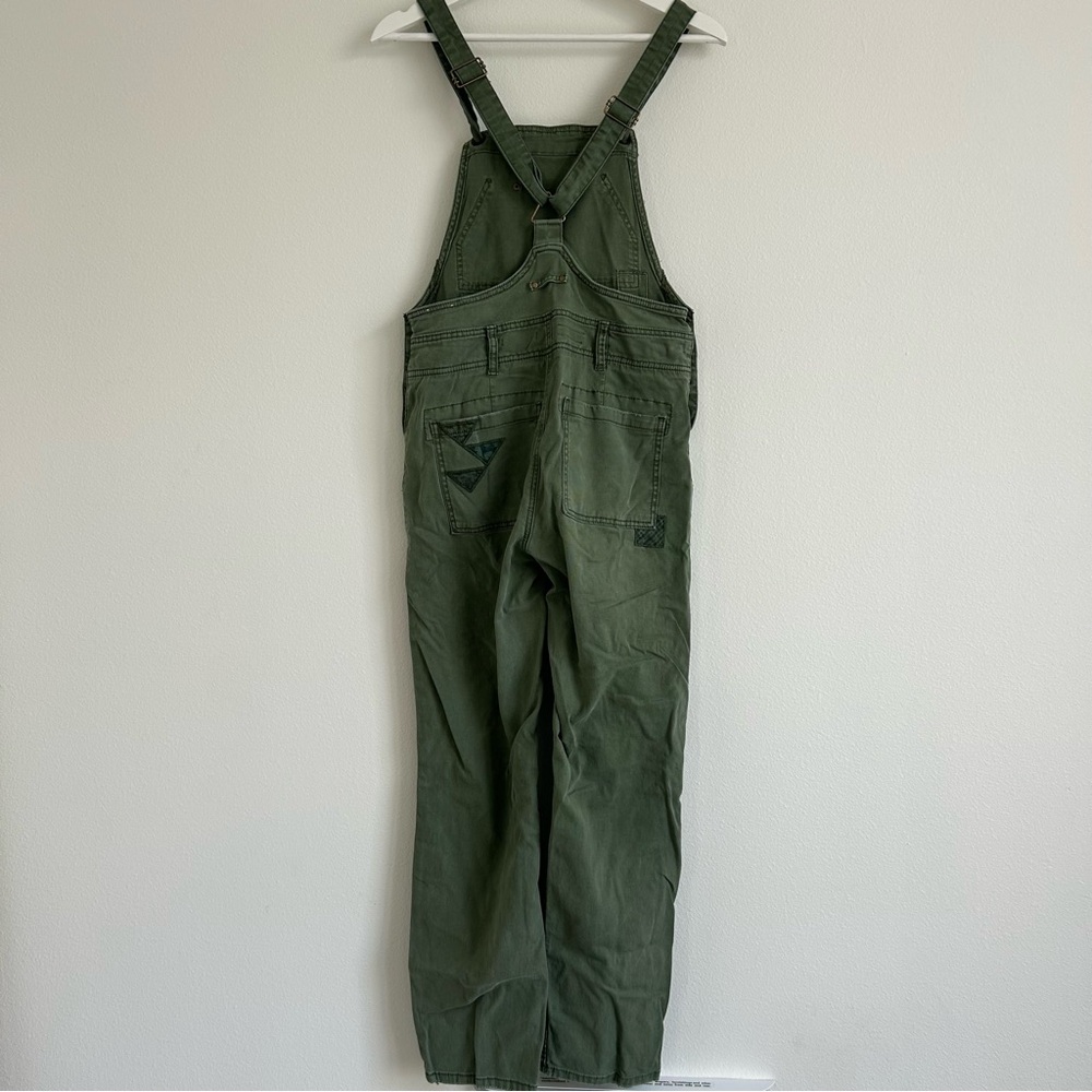OPEN TO OFFERS Anthropologie Pilcro Green Patch Overalls Size 27 - Picture 3 of 9